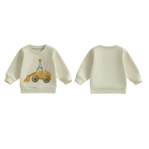 Excavator Print Birthday Sweatshirt