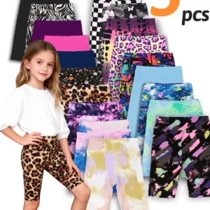 Random Print 5-Pack Biker Shorts