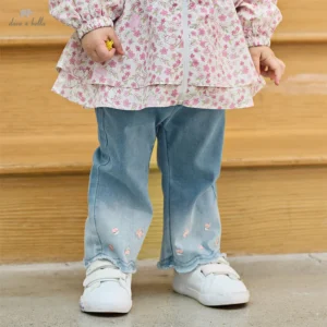 Girls Elastic-waist Fashion Jeans